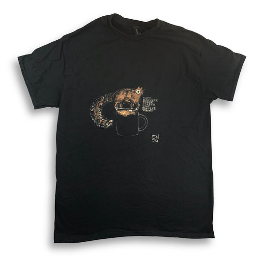 Coffee Creeper - Medium Bleach-Painted T-Shirt