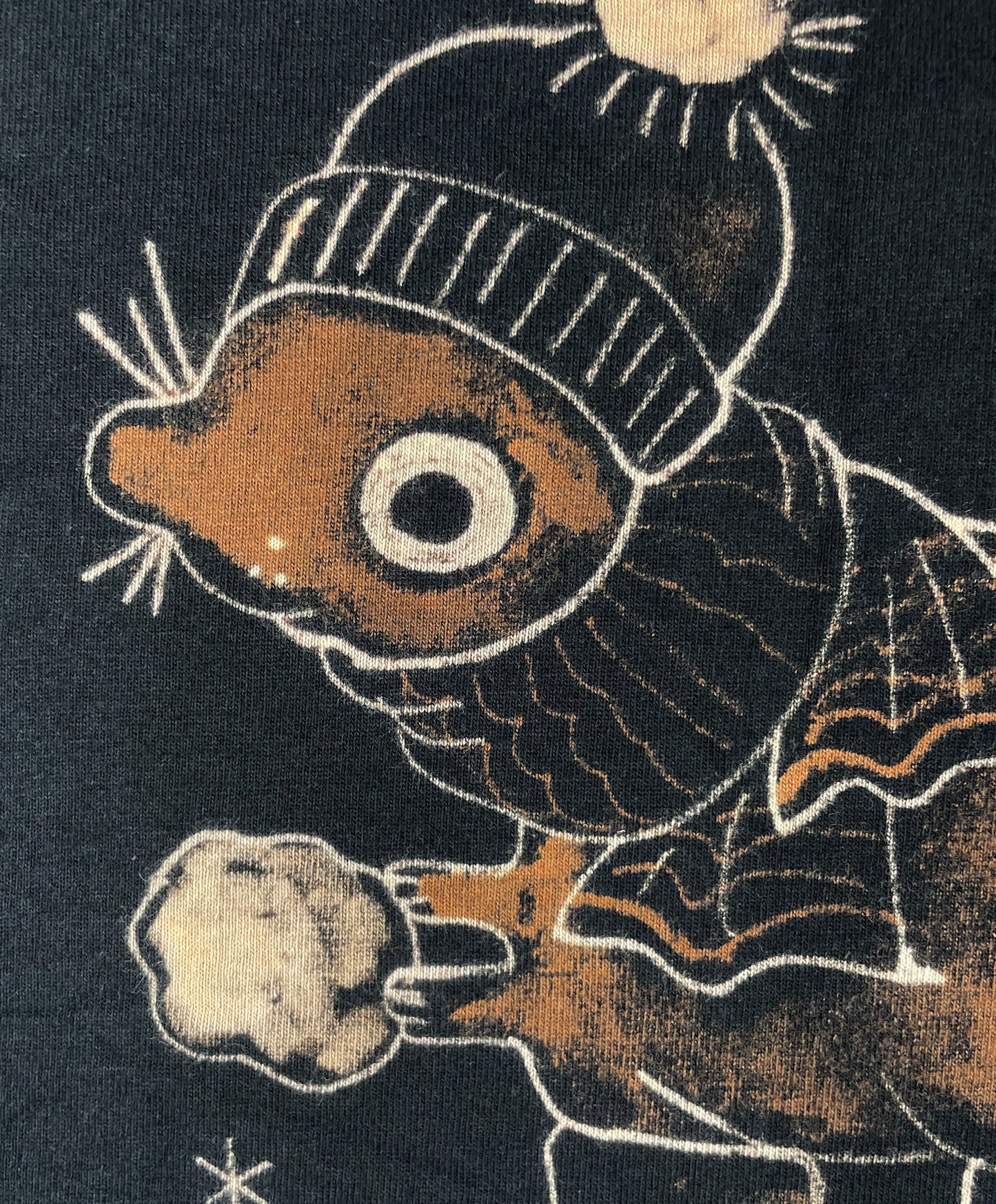 Bundled Up Squirrel - XL Bleach-Painted T-Shirt