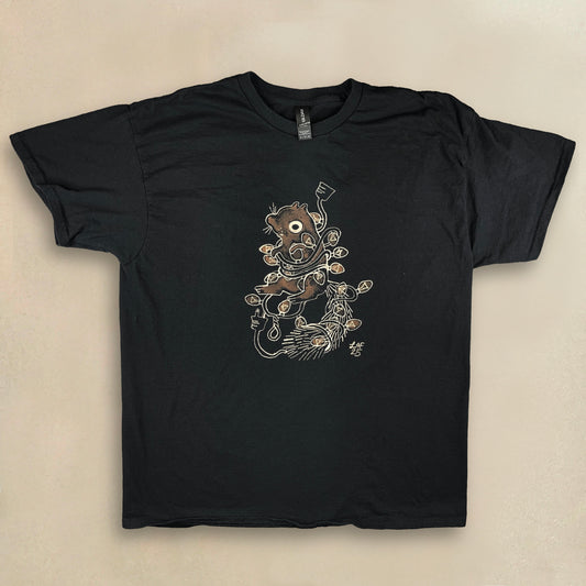 Xmas Lights - XL Bleach-Painted T-Shirt
