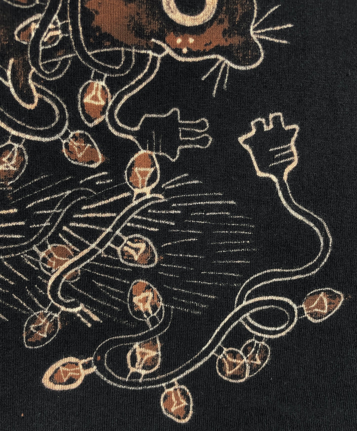 Xmas Lights - Small Bleach-Painted T-Shirt