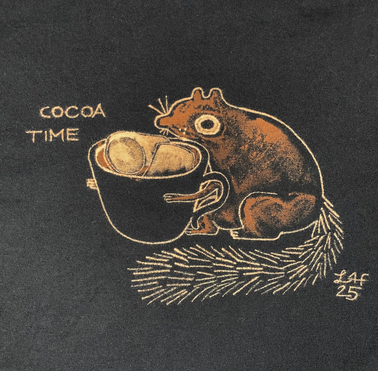 Cocoa Time - Medium Bleach-Painted T-Shirt
