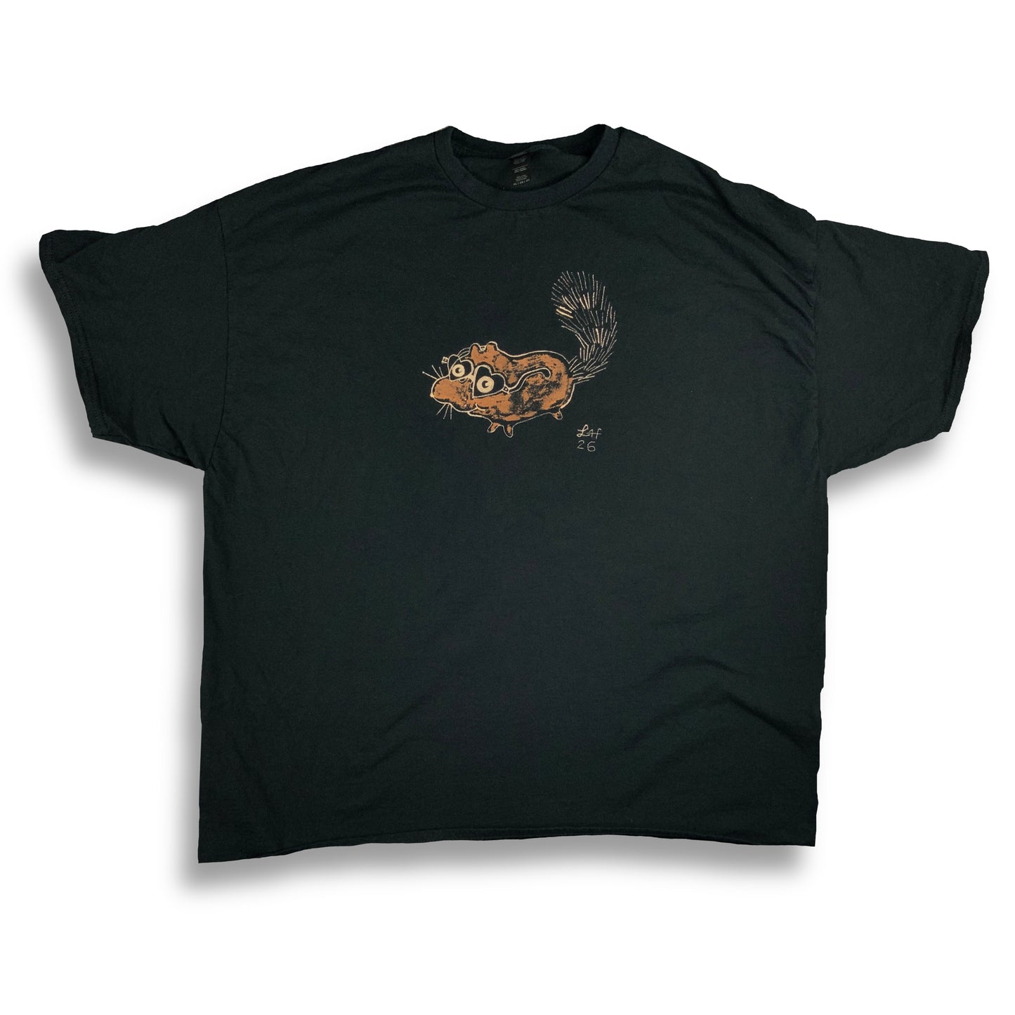 Heart Glasses Squirrel - 2XL Bleach-Painted T-Shirt