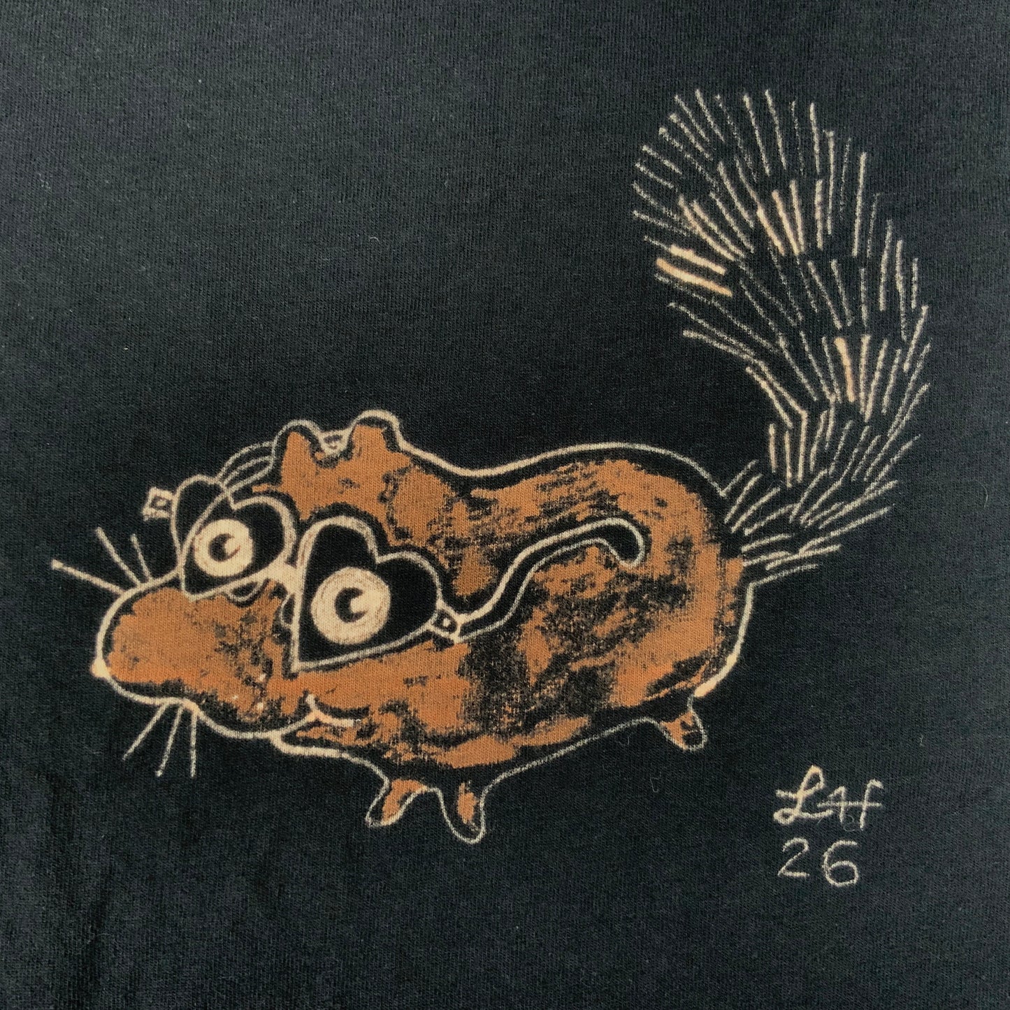Heart Glasses Squirrel - 2XL Bleach-Painted T-Shirt