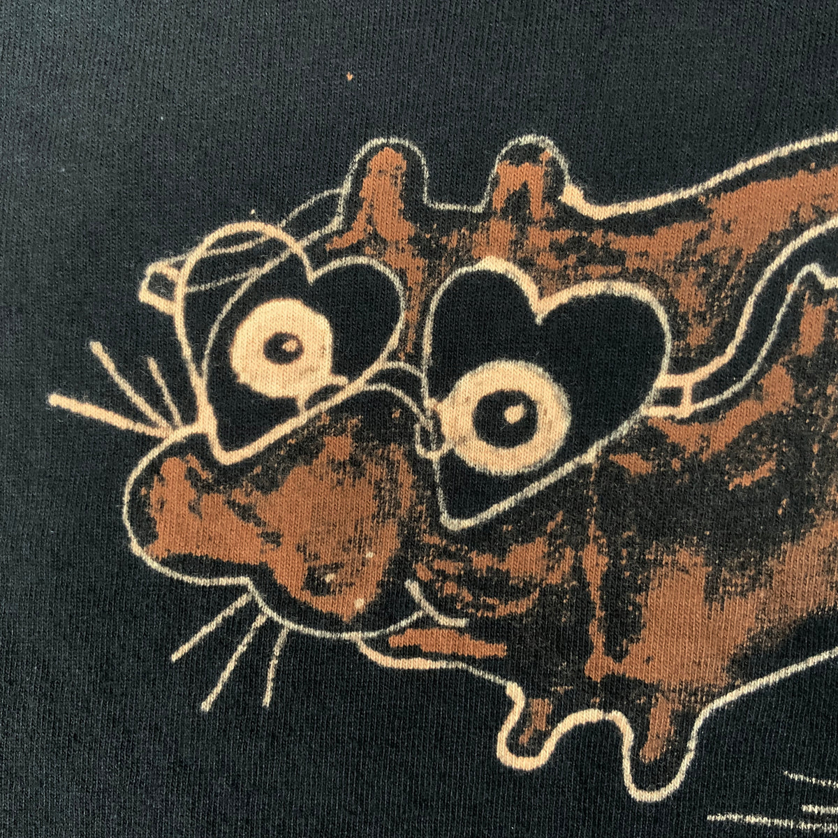 Heart Glasses Squirrel - Large Bleach-Painted T-Shirt