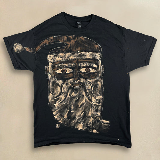Mega Santa - Large Bleach-Painted T-Shirt