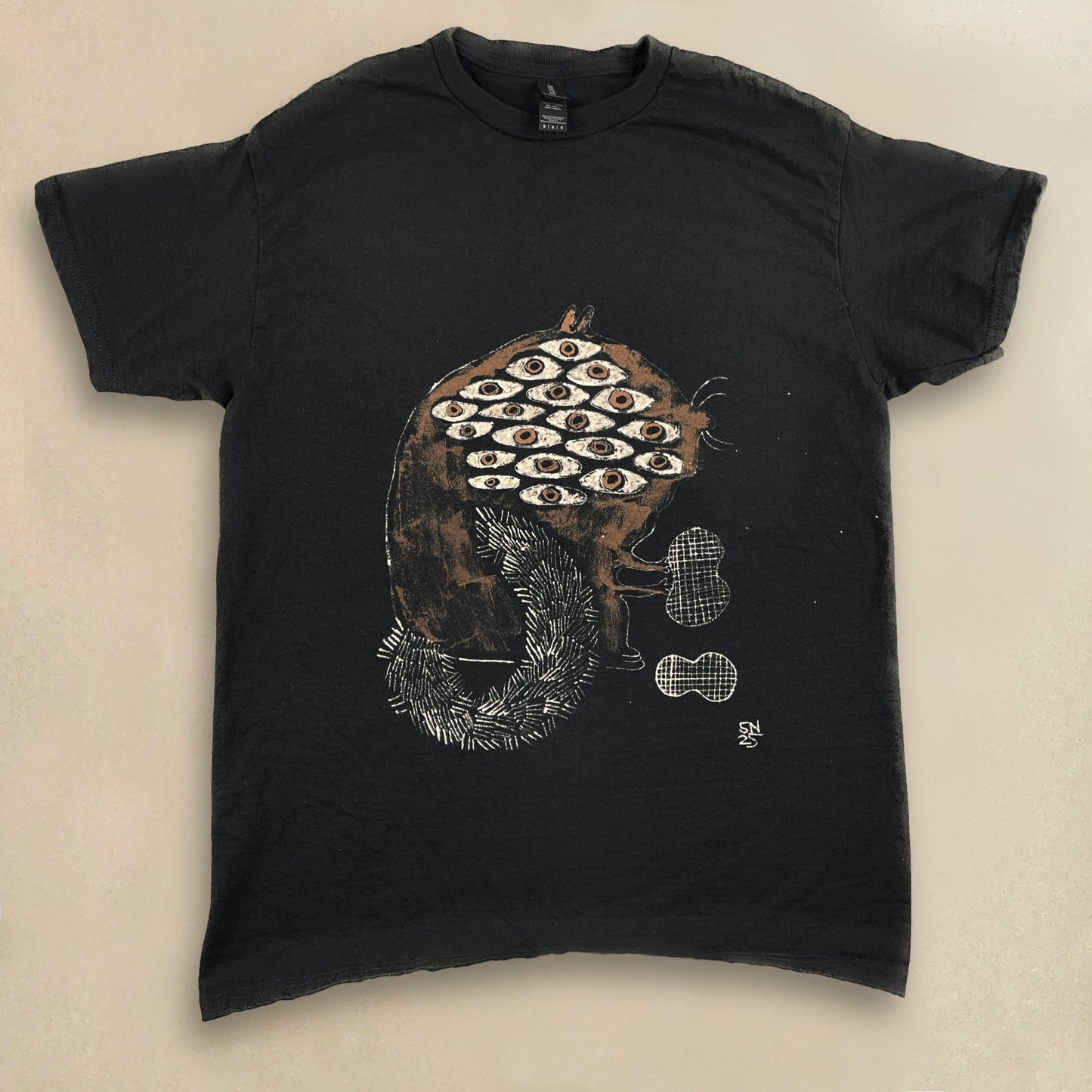 Mutated Squirrel - Medium Bleach-Painted T-Shirt