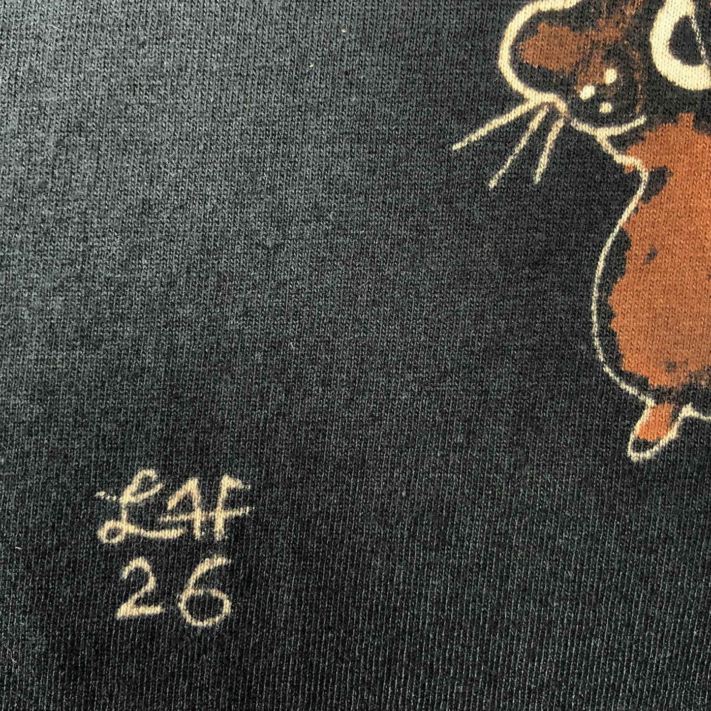 Heart Acorn Squirrel - 2XL Bleach-Painted T-Shirt