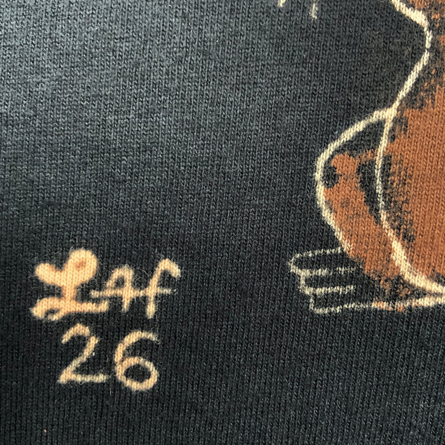 Heart Acorn Squirrel - Medium Bleach-Painted T-Shirt