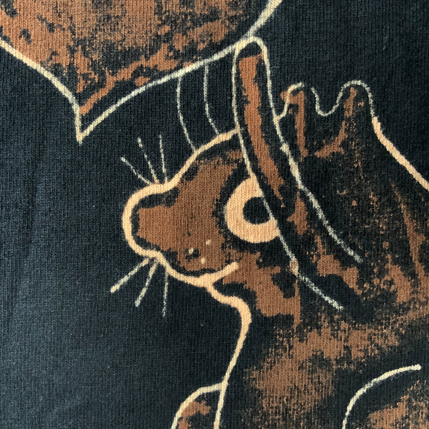 Heart Acorn Squirrel - Small Bleach-Painted T-Shirt