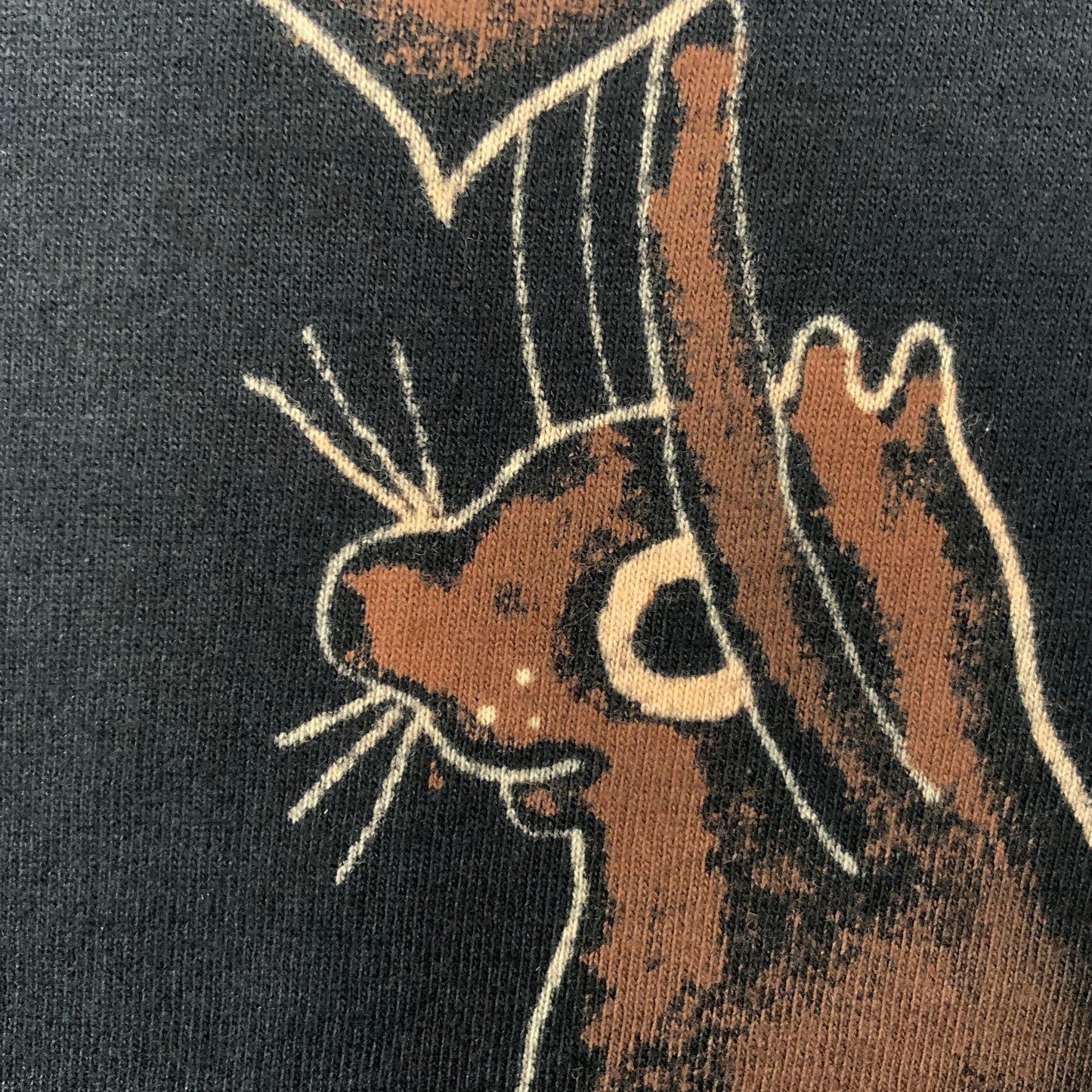 Heart Acorn Squirrel - XL Bleach-Painted T-Shirt