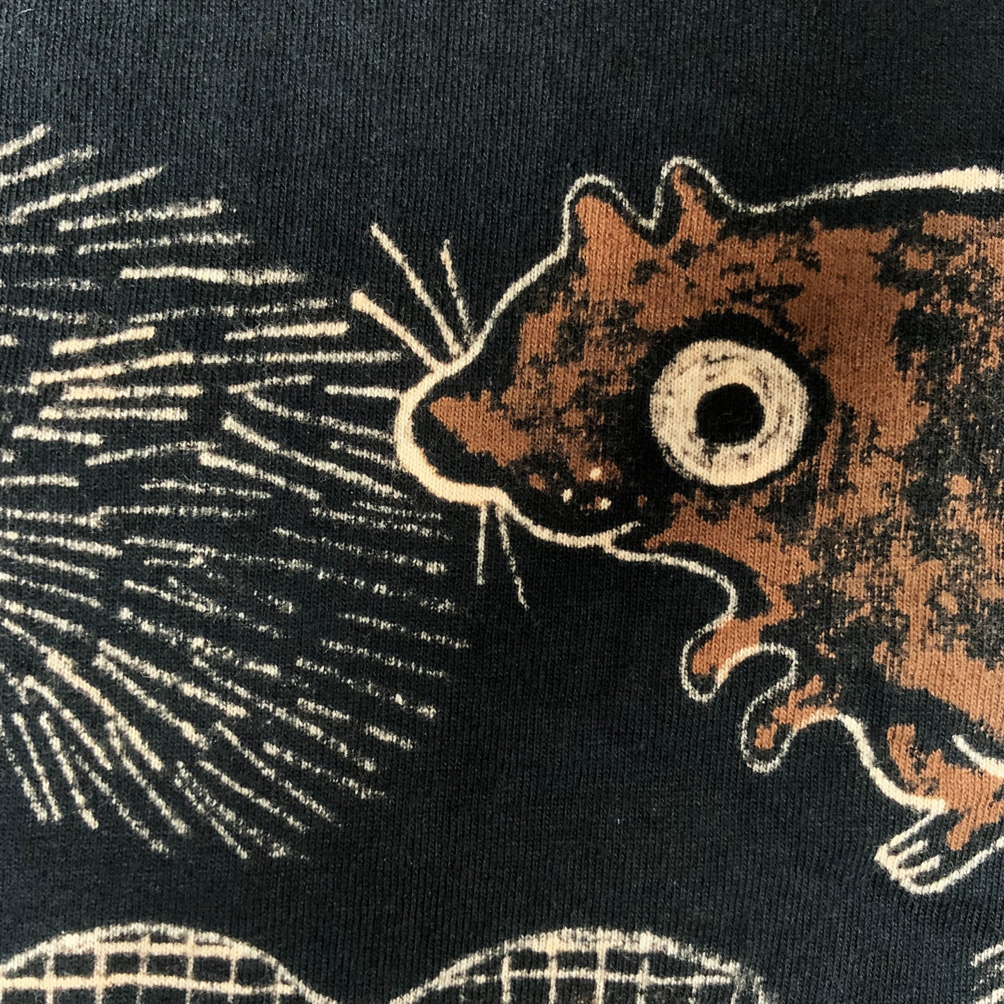 Heart Tail Squirrel - Large Bleach-Painted T-Shirt