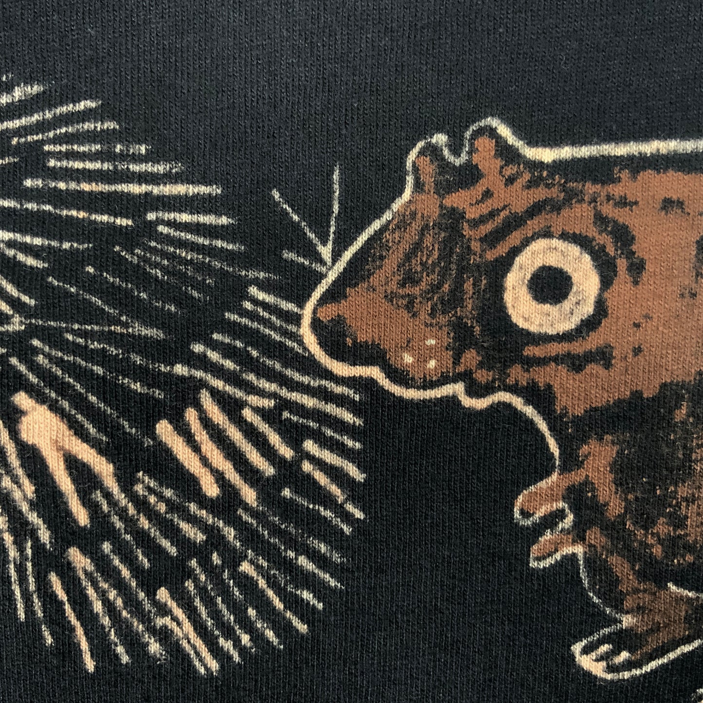 Heart Tail Squirrel - Medium Bleach-Painted T-Shirt