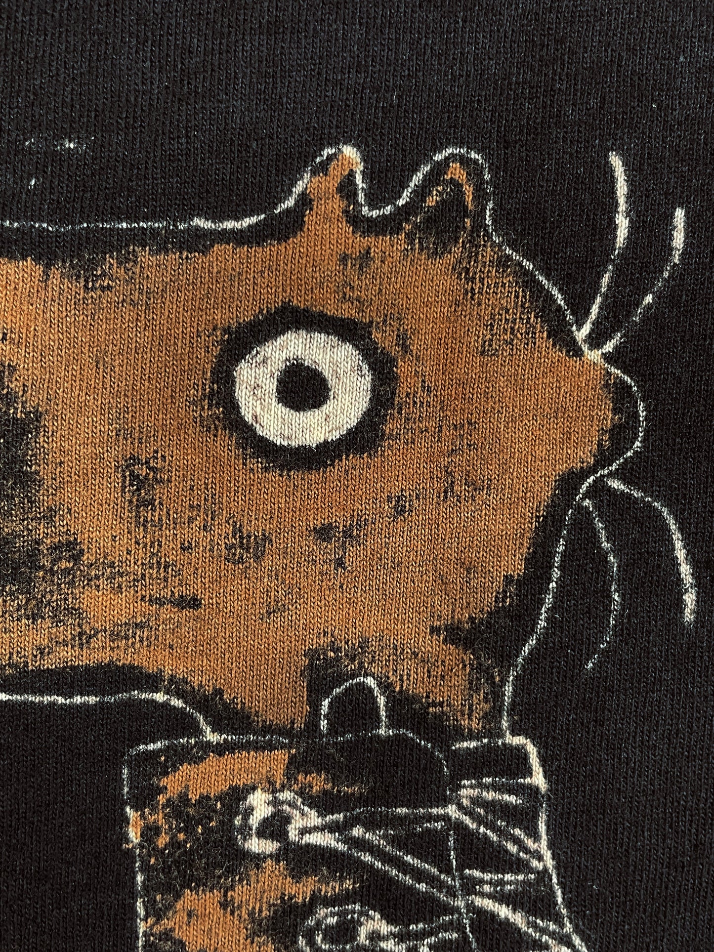 Ice Skating Squirrel - Medium Bleach-Painted T-Shirt