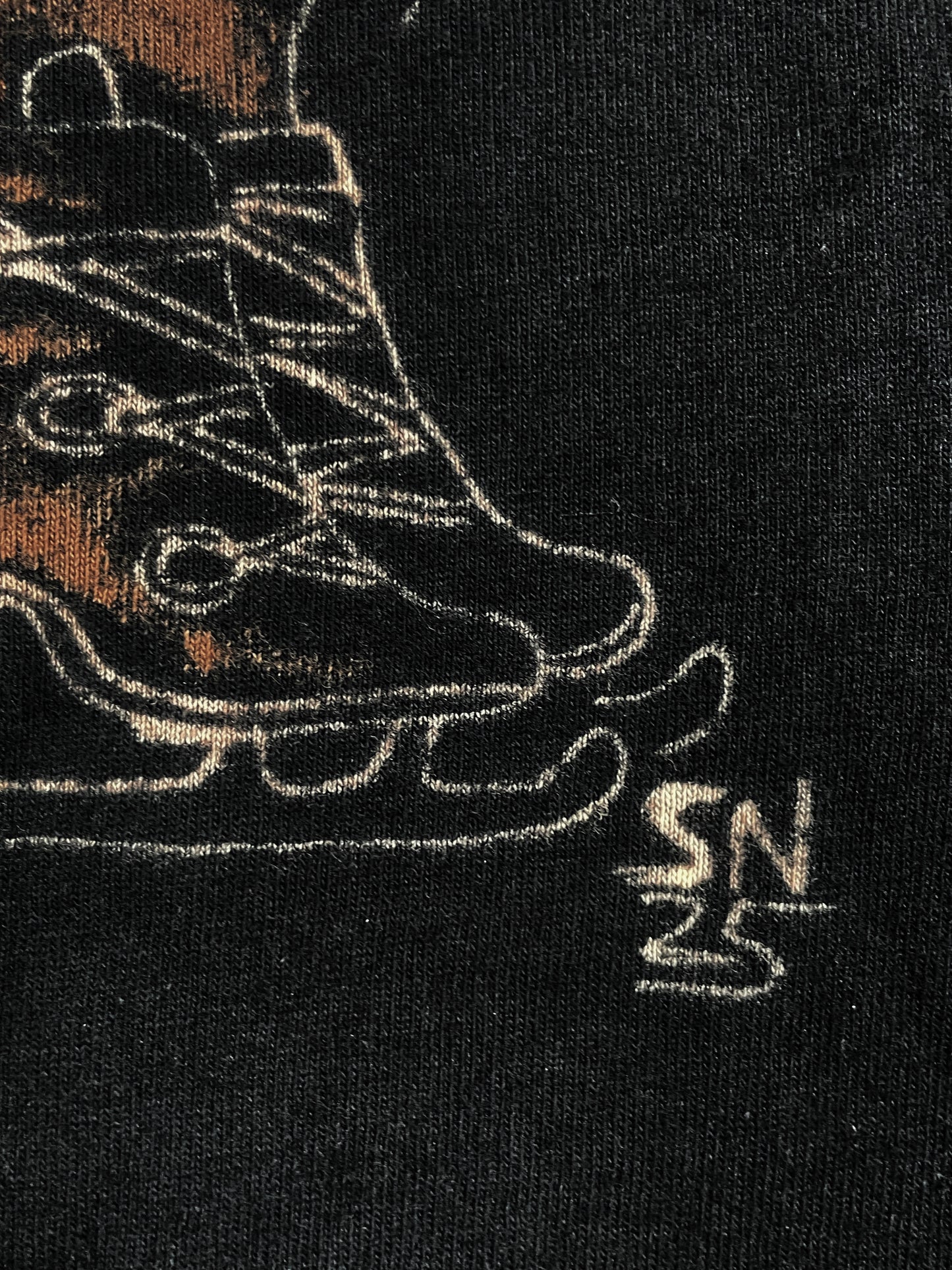 Ice Skating Squirrel - Medium Bleach-Painted T-Shirt