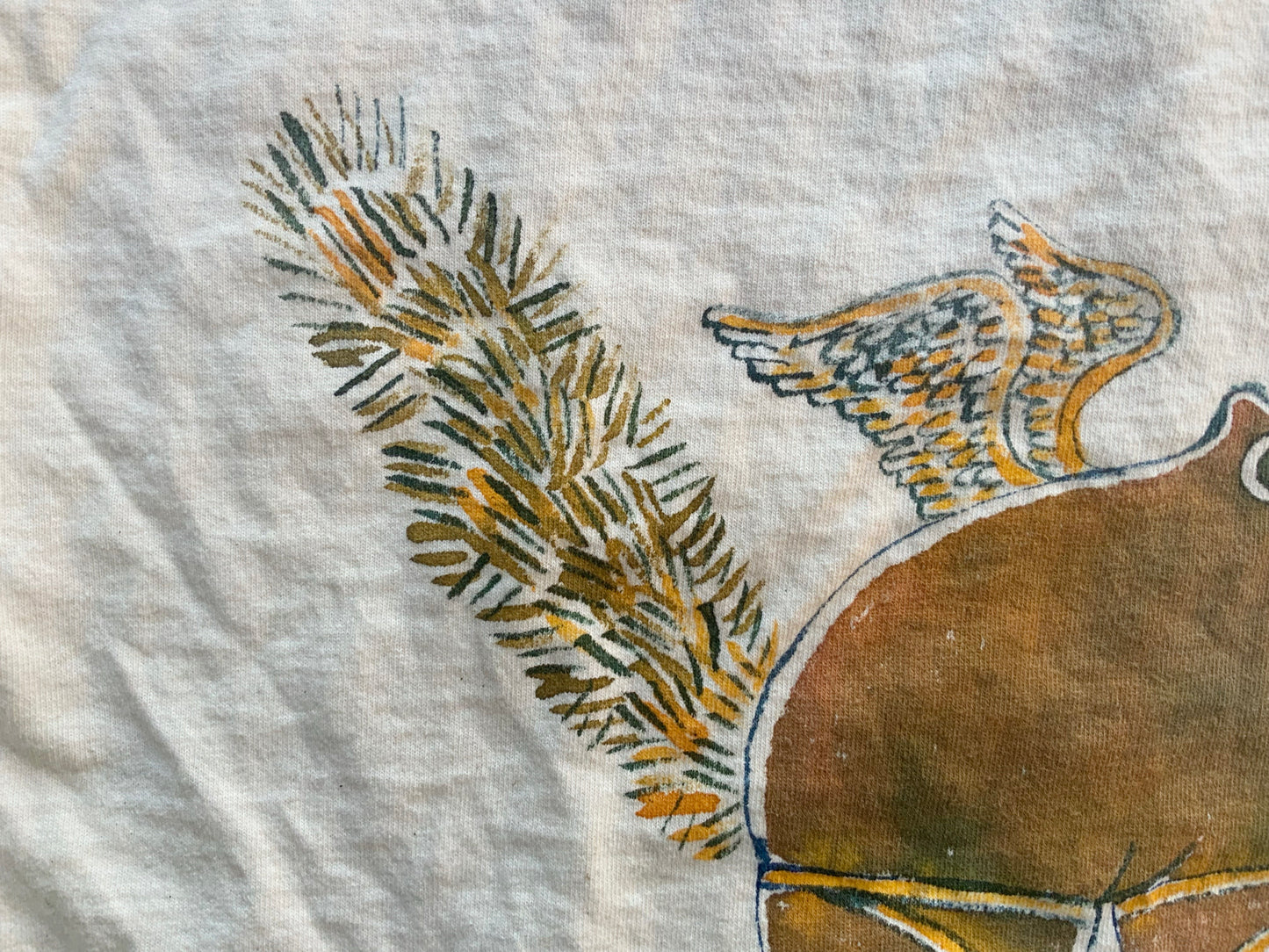 Angelic Squirrel - Medium Hand-Painted T-Shirt