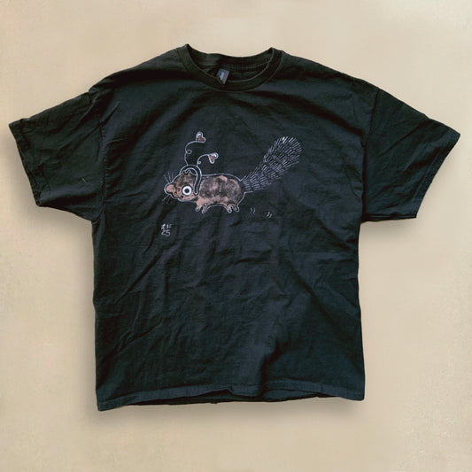 Heart Bopper Squirrel - XL Bleach Painted T-Shirt
