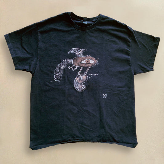 Cashew Angel - XL Bleach Painted T-Shirt