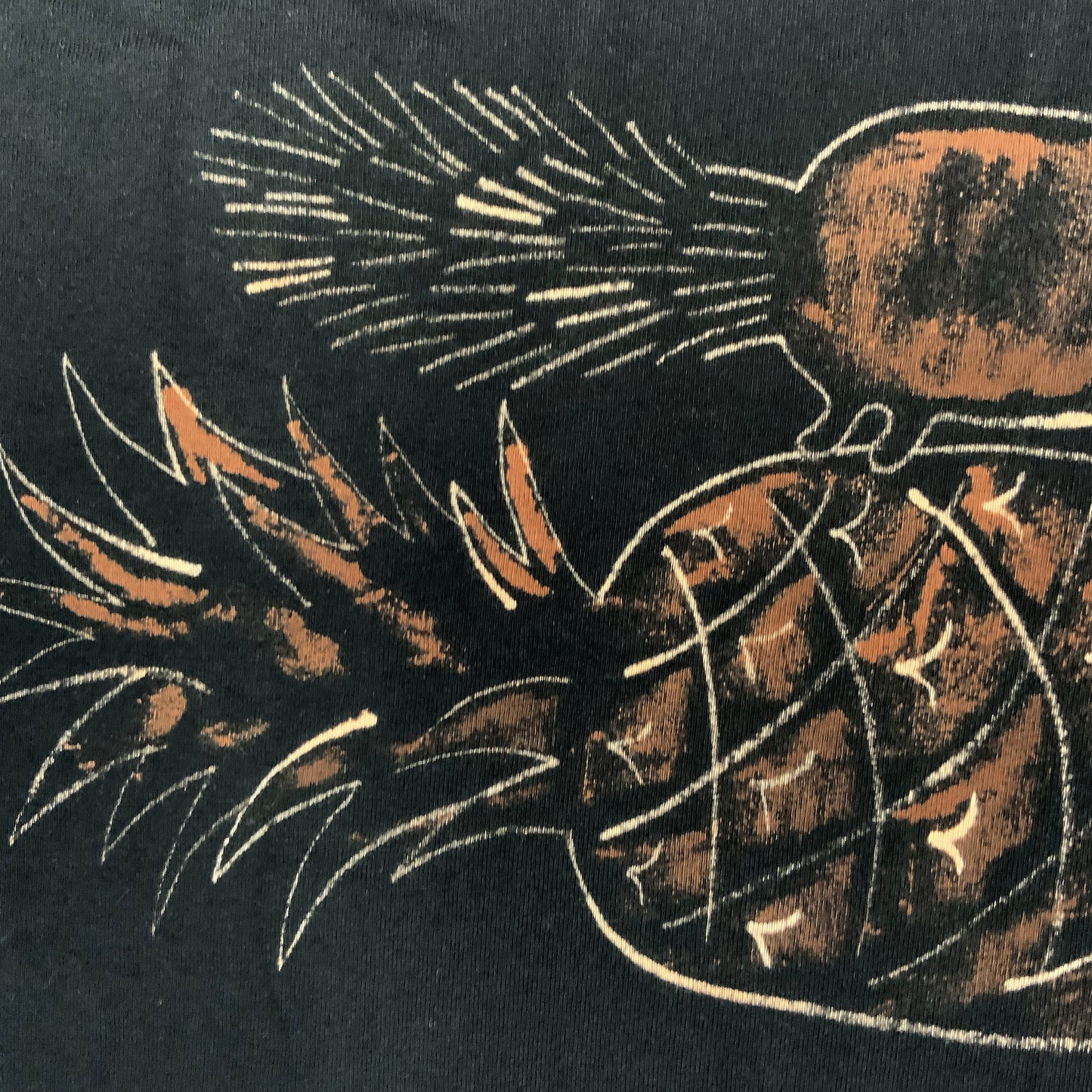 Pineapple Squirrel - 2XL Bleach-Painted T-Shirt