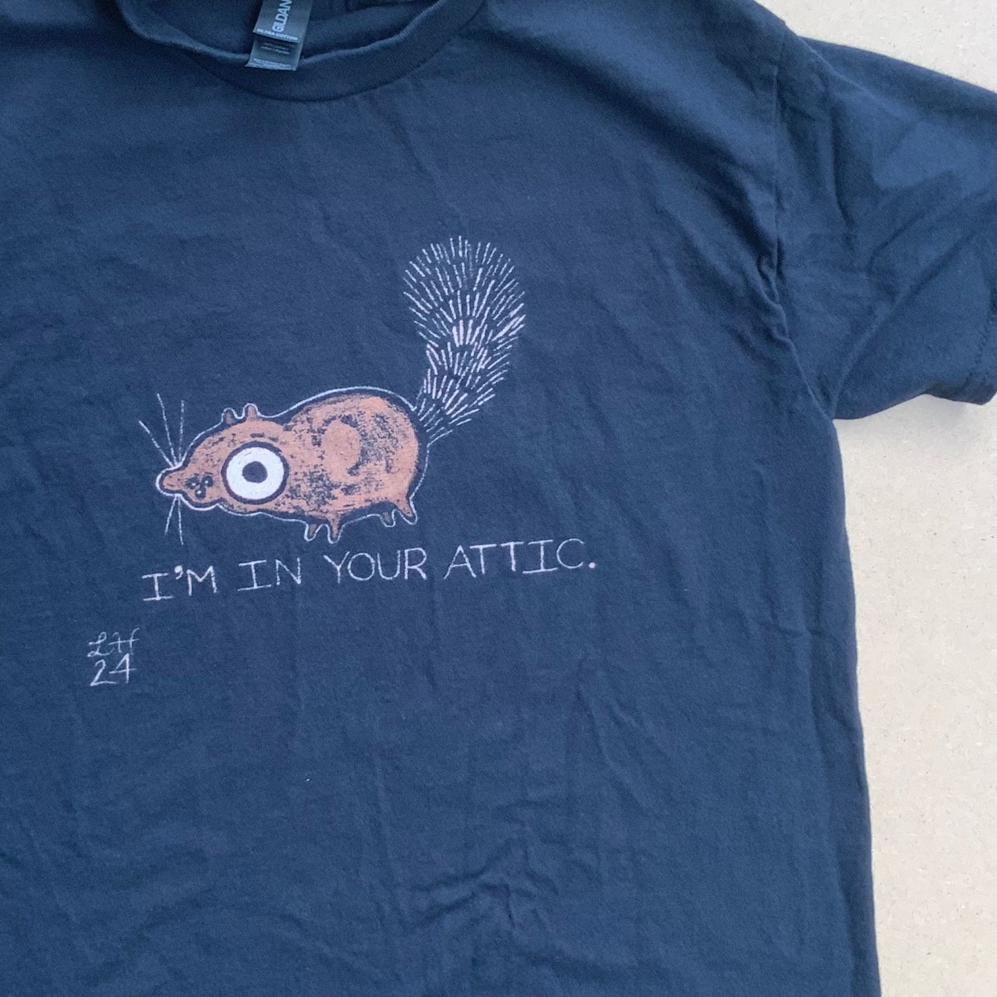 I’m In Your Attic - Small Bleach Painted T-Shirt