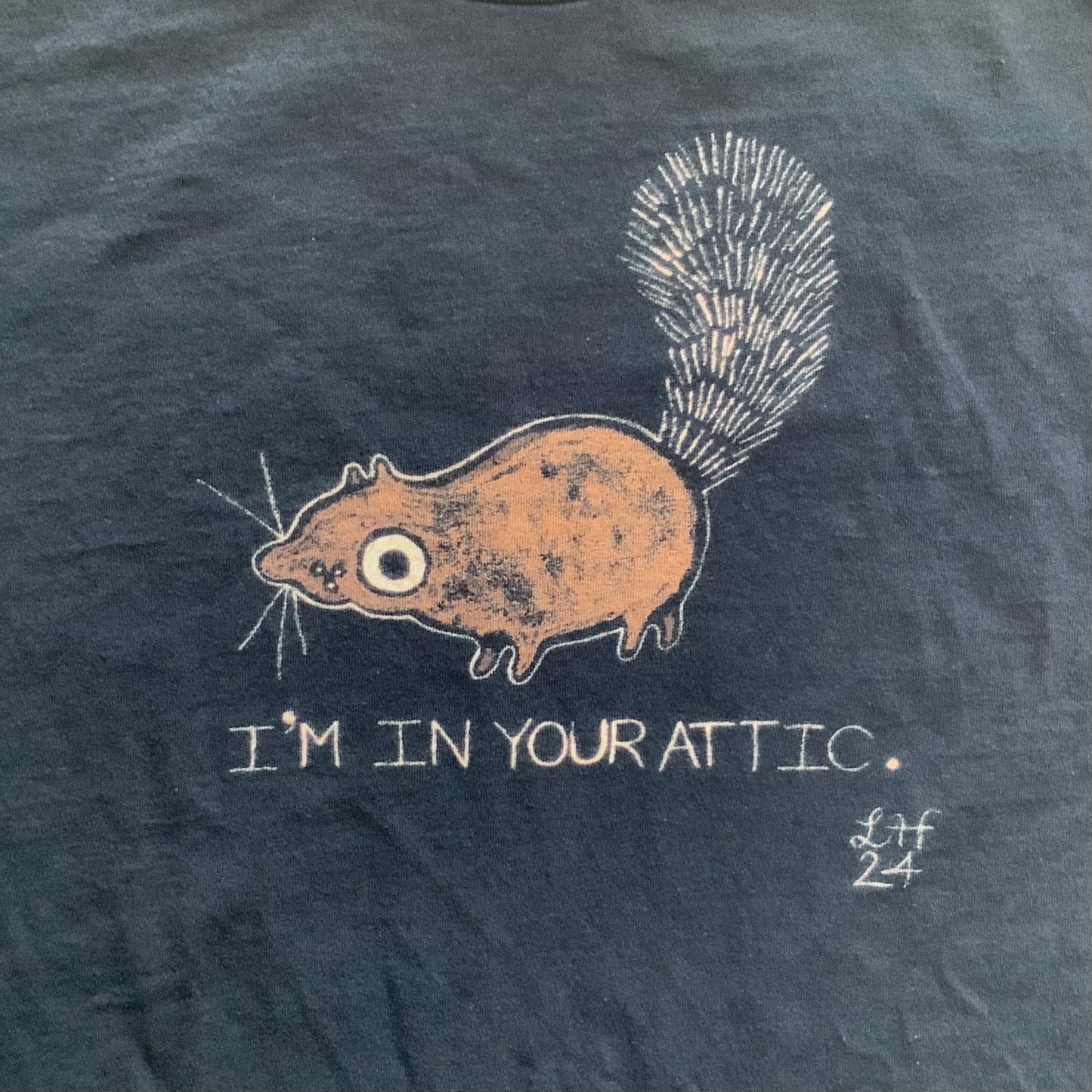 I’m In Your Attic - XL Bleach Painted T-Shirt