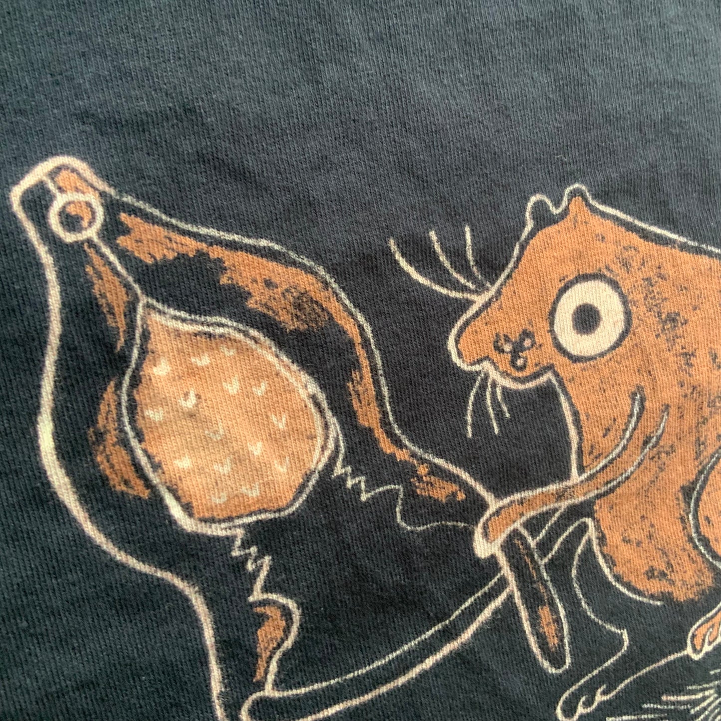 Nutcracker Squirrel - Small Bleach Painted T-Shirt