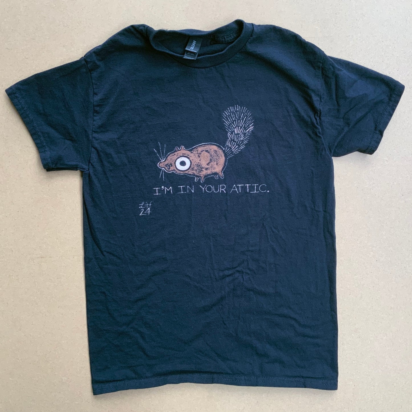 I’m In Your Attic - Small Bleach Painted T-Shirt