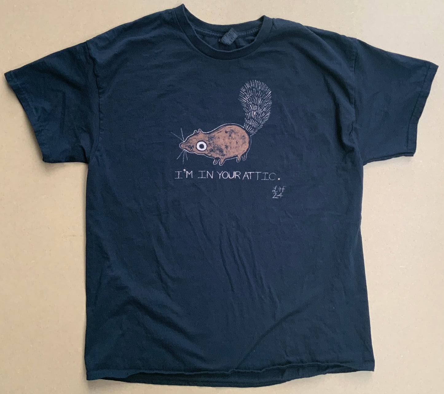 I’m In Your Attic - XL Bleach Painted T-Shirt