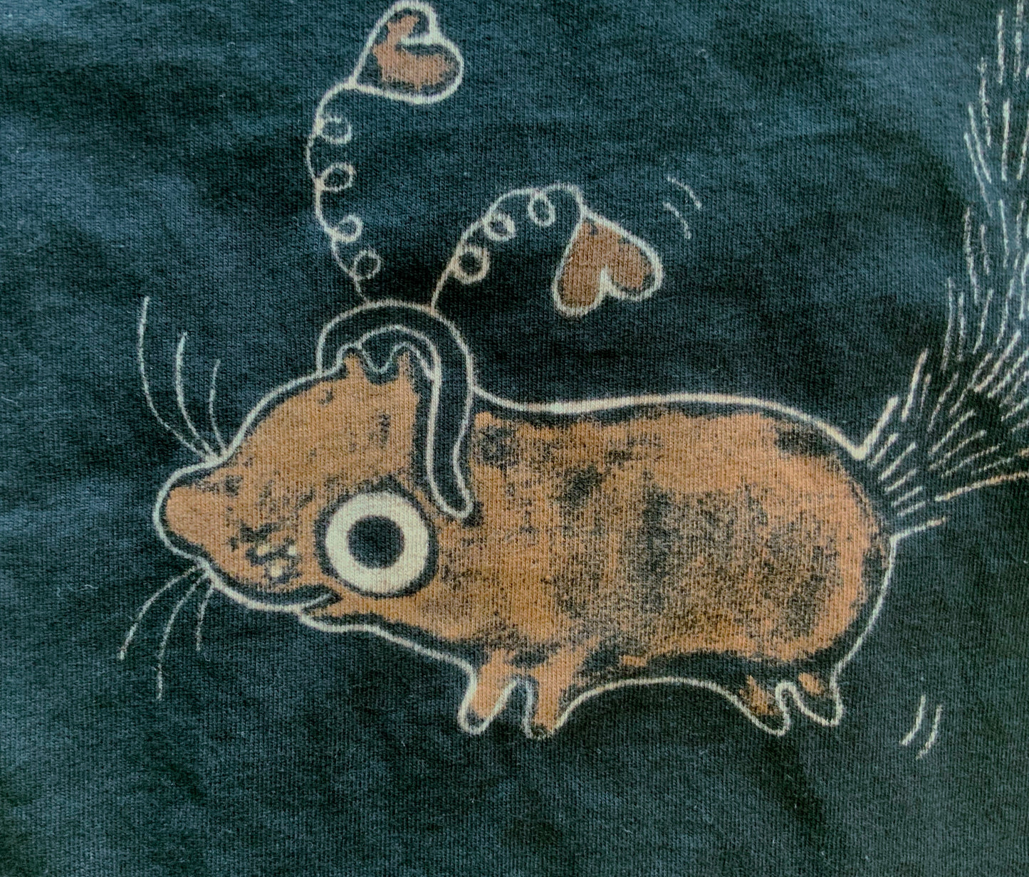 Heart Bopper Squirrel - Medium Bleach Painted T-Shirt