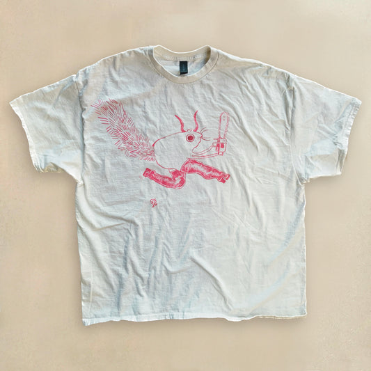 Devil Squirrel - 2XL Hand-Painted T-Shirt