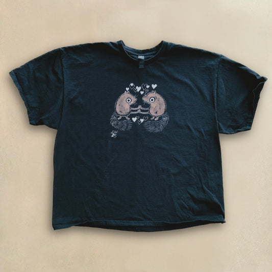 Dancing Squirrels - 2XL Bleach Painted T-Shirt