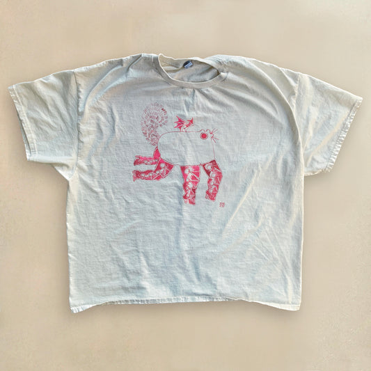 Devilish Squirrel - 3XL Hand-Painted T-Shirt