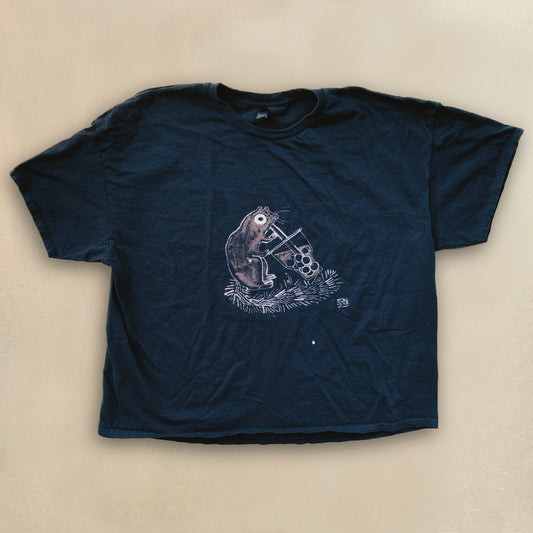 Boba Squirrel - 3XL Bleach Painted T-Shirt