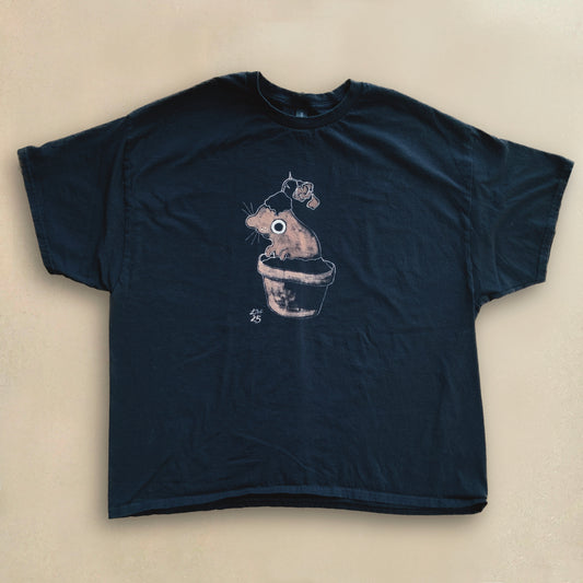 Garden Destroyer Squirrel - 3XL Bleach Painted T-Shirt