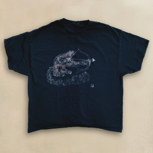 Human Feet Cupid Squirrel - 3XL Bleach Painted T-Shirt