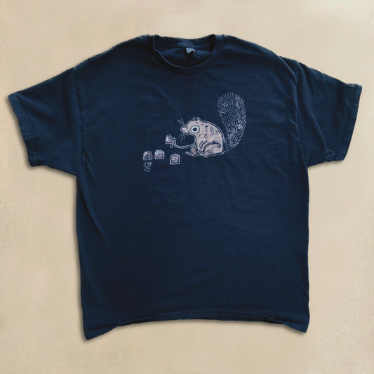 Chocolate Truffles Squirrel - XL Bleach Painted T-Shirt