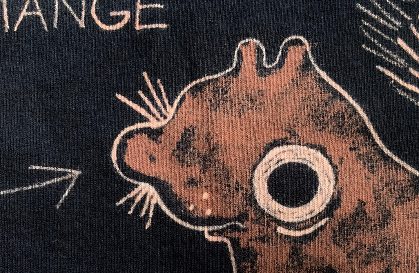 He Has Mange - Small Bleach-Painted T-Shirt