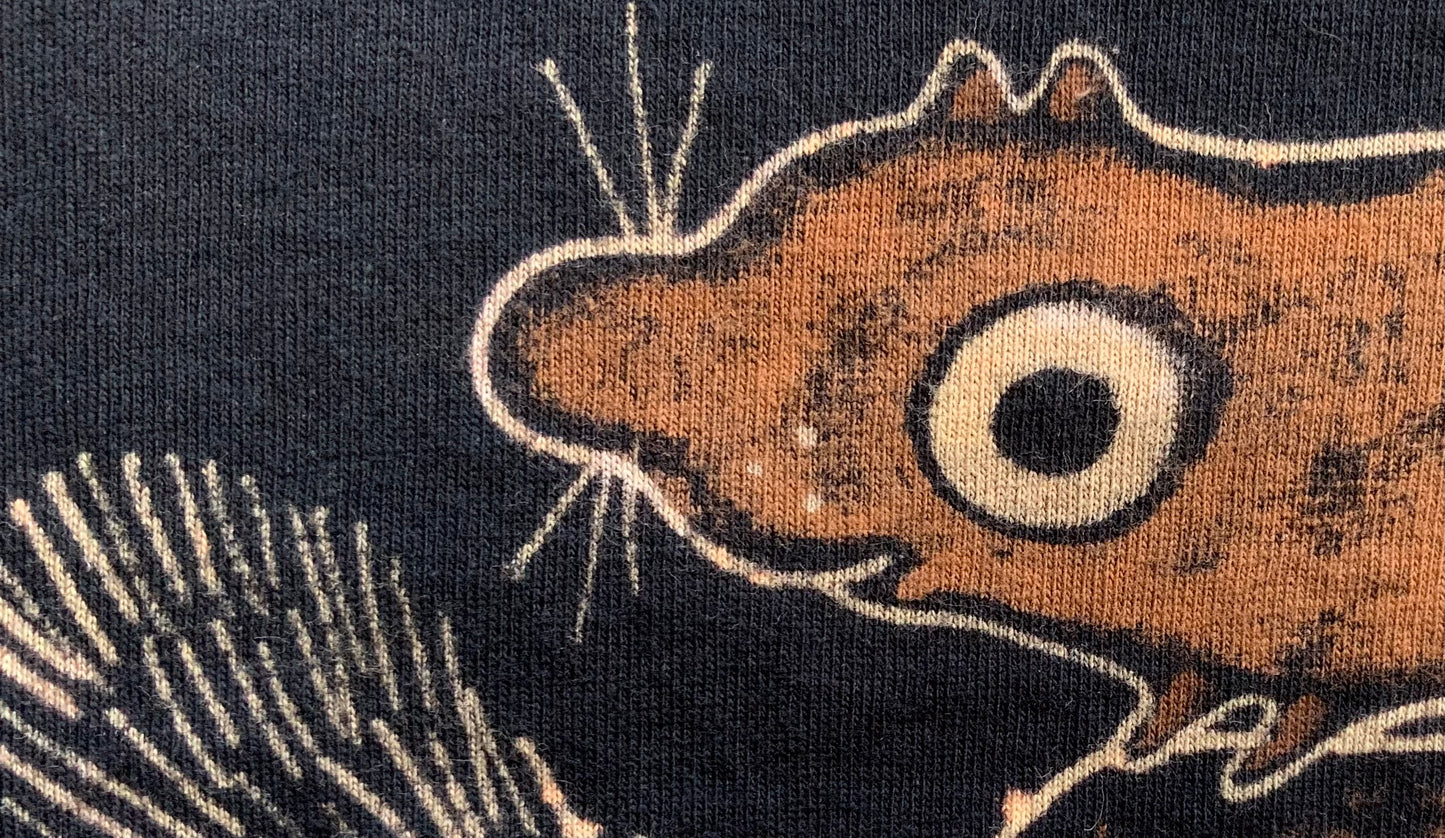 Squirrel Stack - Small Bleach-Painted T-Shirt
