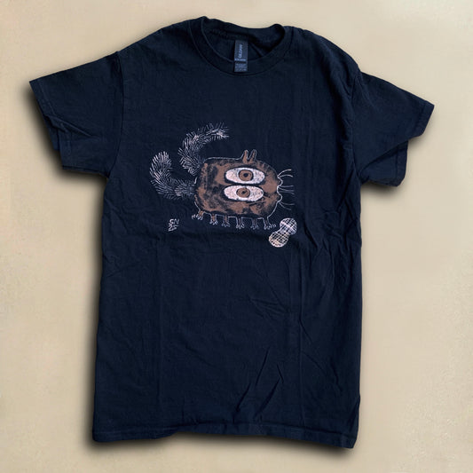 Double Squirrel - Small Bleach-Painted T-Shirt