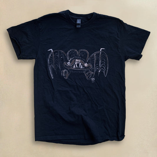 Big Bat - Medium Bleach-Painted T-Shirt