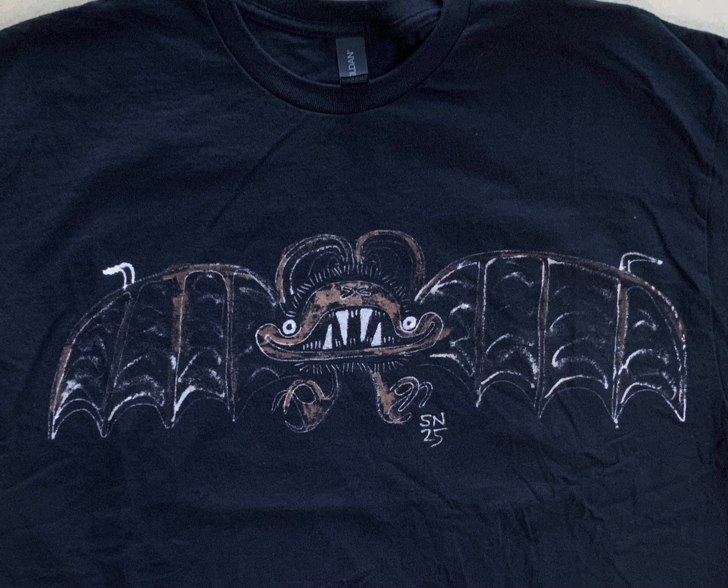 Big Bat - XL Bleach-Painted T-Shirt