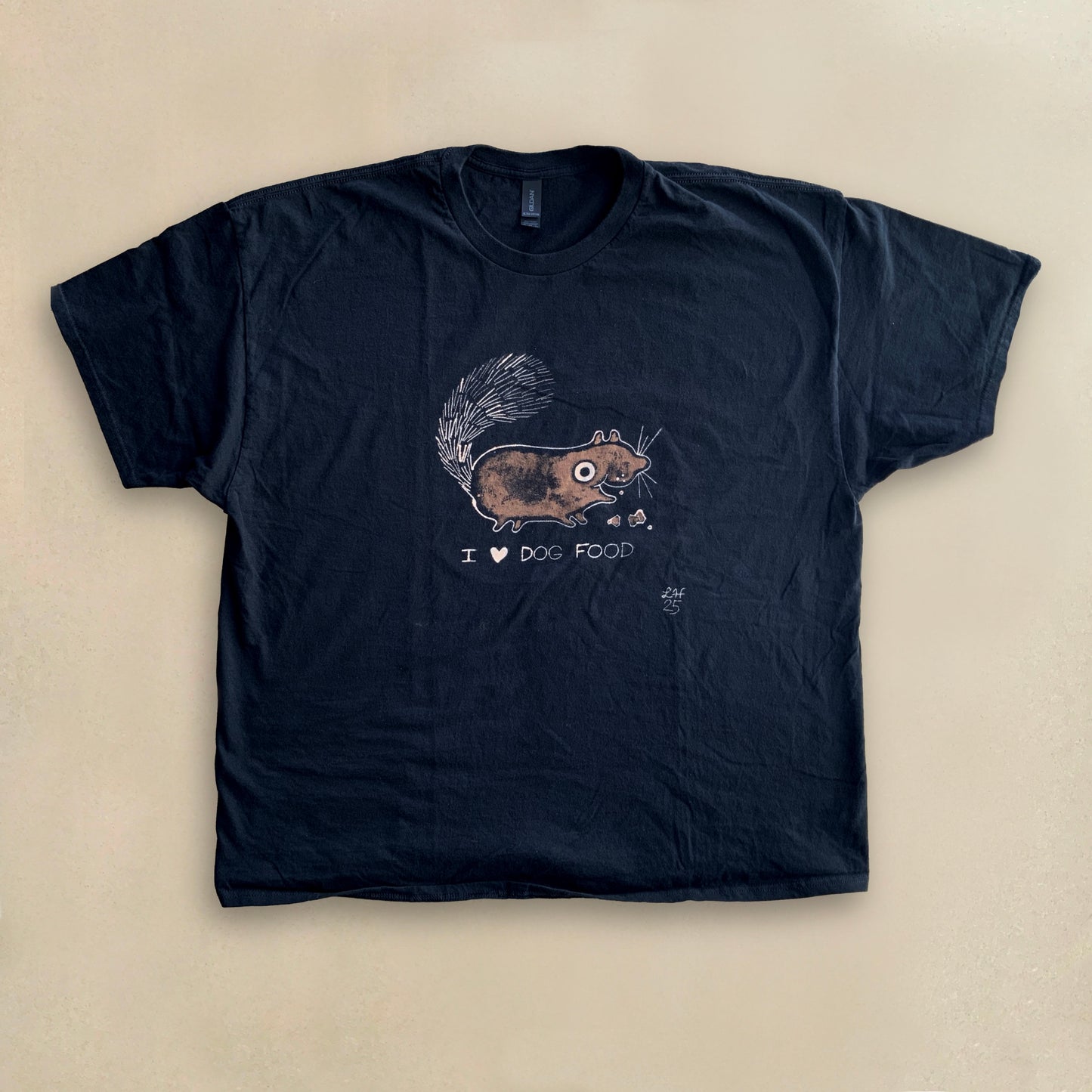 I <3 Dog Food - 3XL Bleach Painted T-Shirt