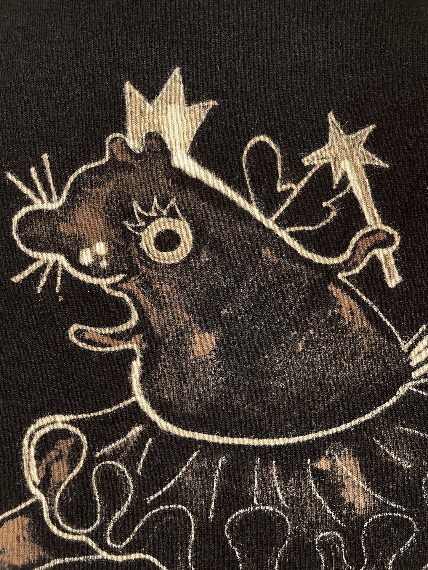 Sugar Plum Squirrel - Medium Bleach-Painted T-Shirt