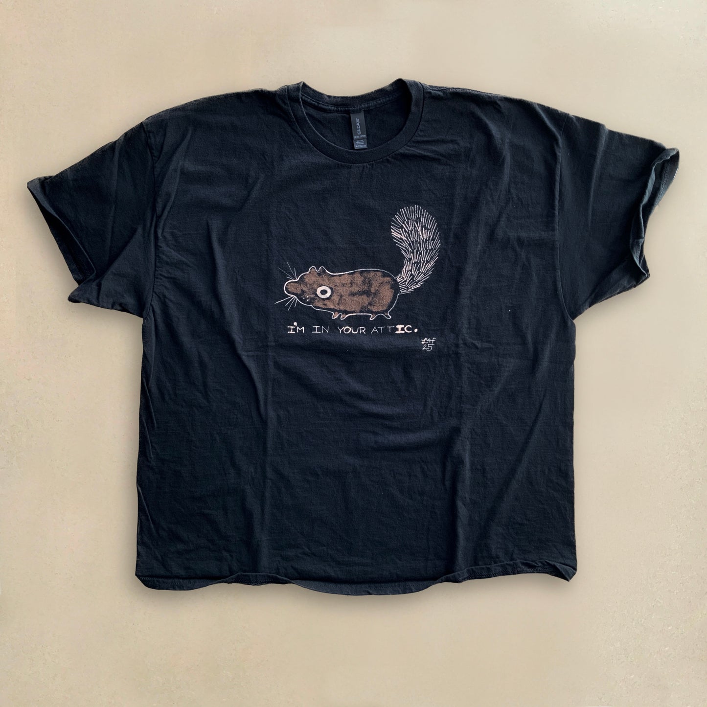 I’m In Your Attic - 3XL Bleach-Painted T-shirt