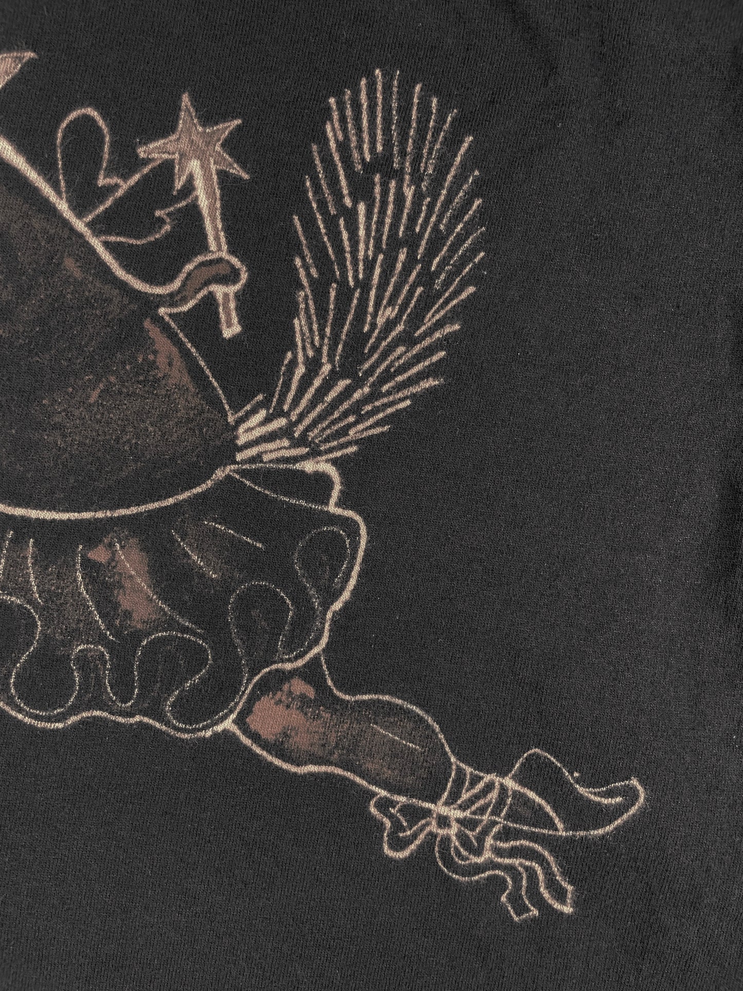 Sugar Plum Squirrel - Medium Bleach-Painted T-Shirt