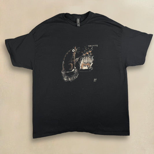 Chestnuts Squirrel - 2XL Bleach-Painted T-Shirt