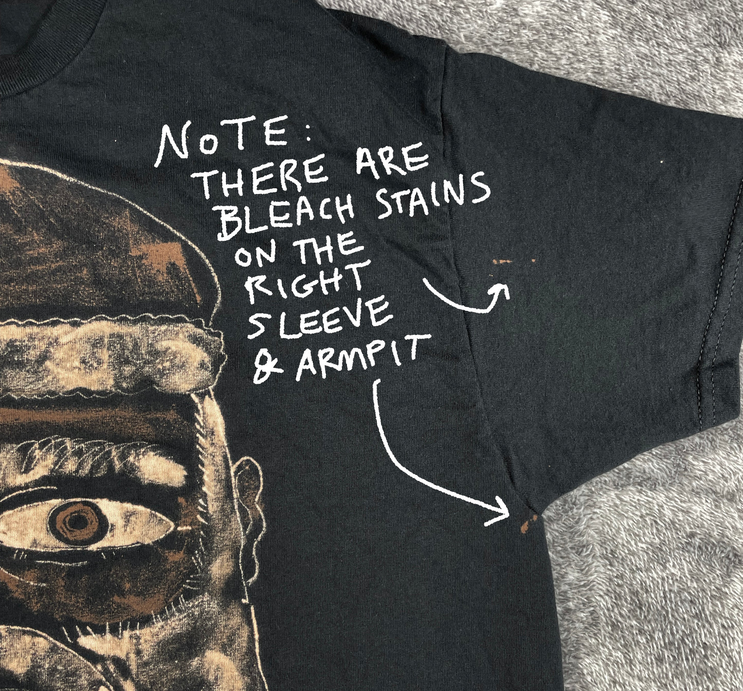 Mega Santa - Large Bleach-Painted T-Shirt