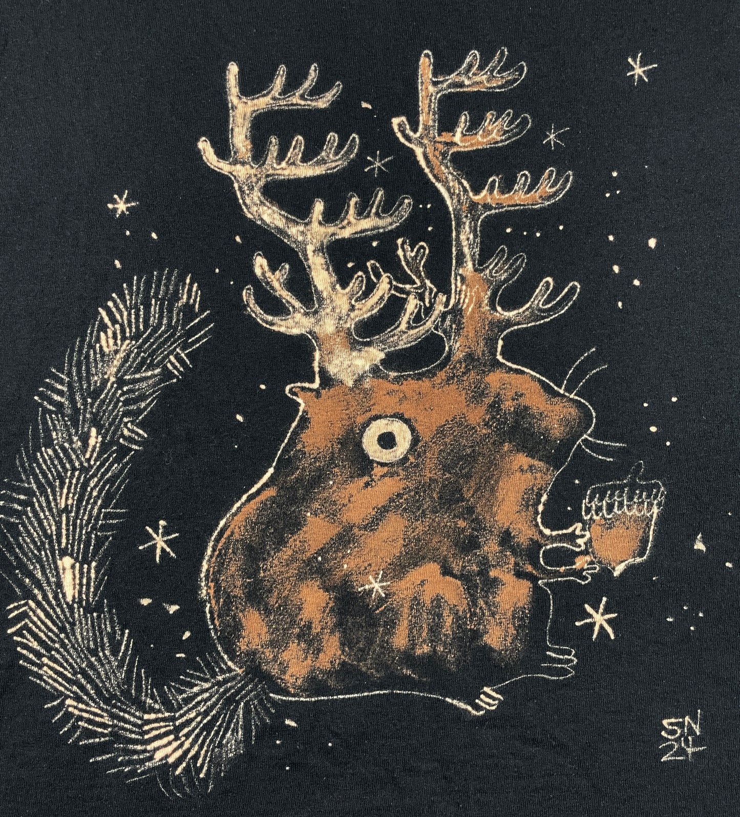 Squeindeer - Large Bleach-Painted T-Shirt