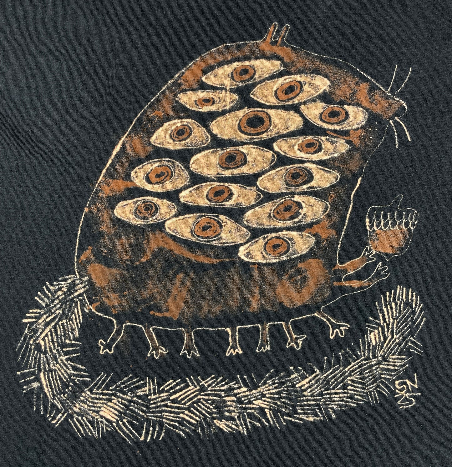 Mutated Squirrel - Large Bleach-Painted T-Shirt