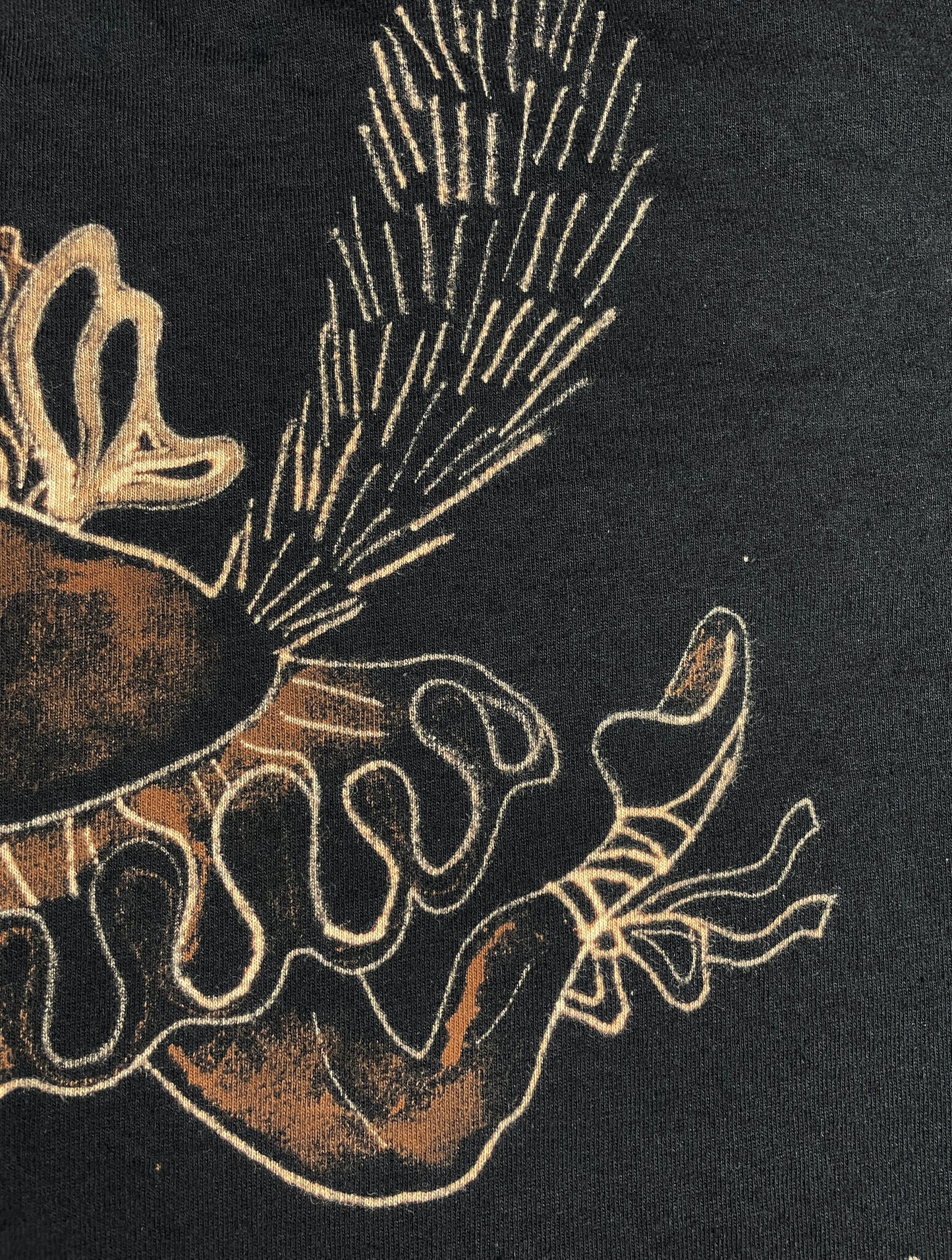 Sugar Plum Squirrel - Large Bleach-Painted T-Shirt