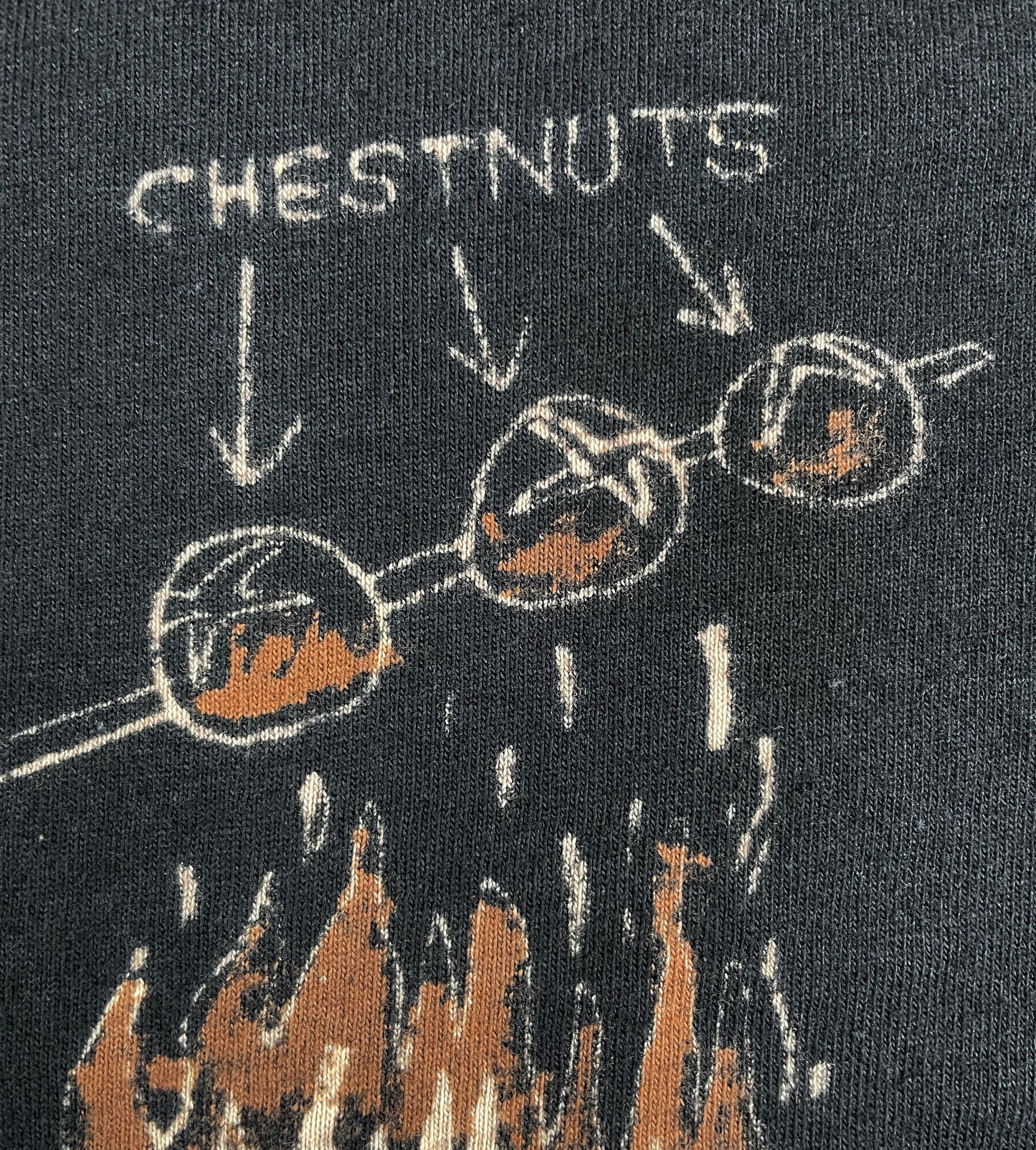Chestnuts Squirrel - Medium Bleach-Painted T-Shirt